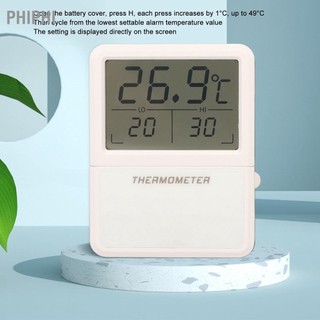 PHIPHI Nhiệt kế bể cá Màn hình LCD Khả năng chịu nhiệt độ cao Thiết nút ẩn Kỹ thuật số Cảm biến