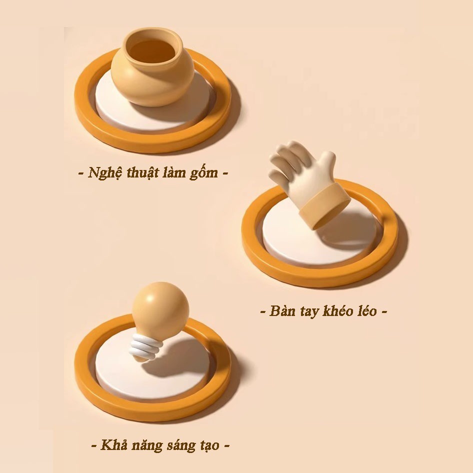 Hàng Sẵn Đồ chơi máy làm gốm sứ HandMade,Bàn xoay tạo hình đất sét làm gốm nghệ thuật cho bé,và màu tô.