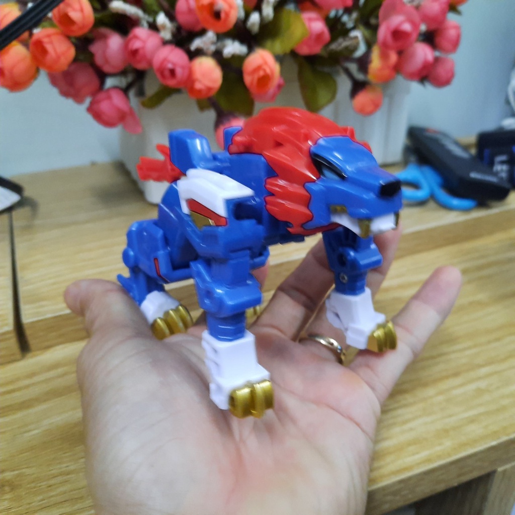 Mô hình Robot chiến Binh Thú miniforce biệt đội siêu nhân nhí mùa 4 mini cỡ nhỏ đồ chơi trẻ em có tặng xe