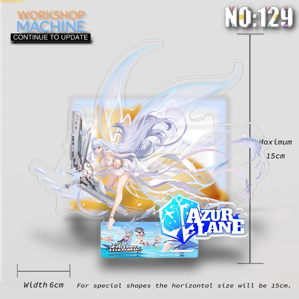 Mô hình Standee Azur Lane P2 Anime Characters Acrylic Game 2 Phụ kiện trang trí để bàn góc học tập