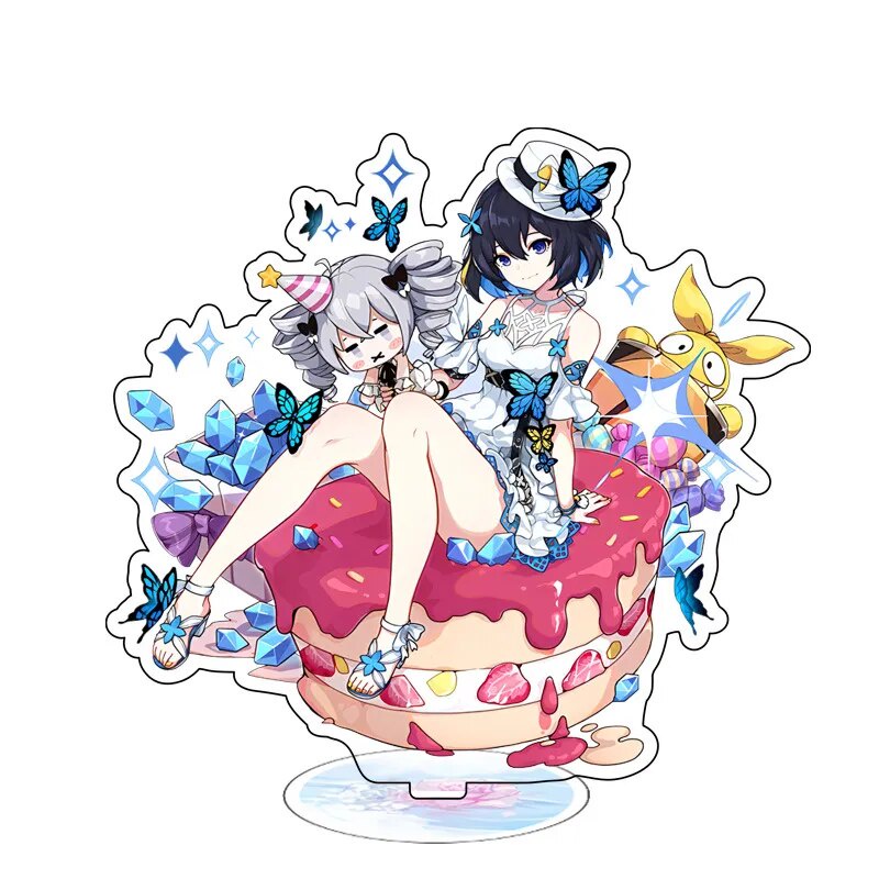 Mô hình Standee Honkai Impact 3 Kiana Standing Raiden Mei Yae Sakura Phụ kiện trang trí để bàn góc học tập