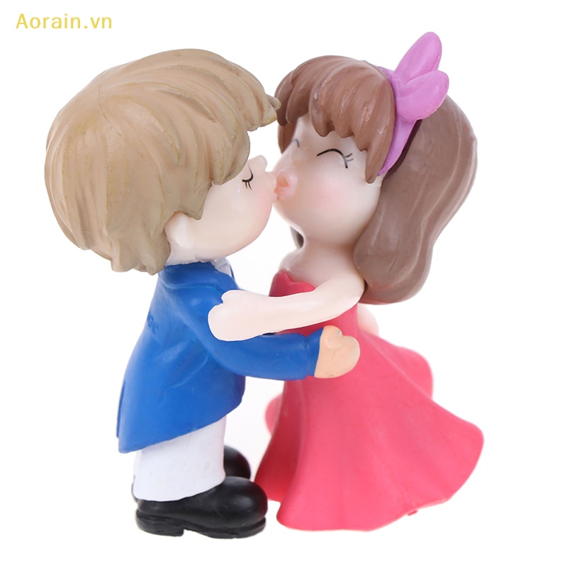 Tượng Cặp Đôi Lãng Mạn Thu Nhỏ Trang Trí Vườn Nhà Búp Bê diy