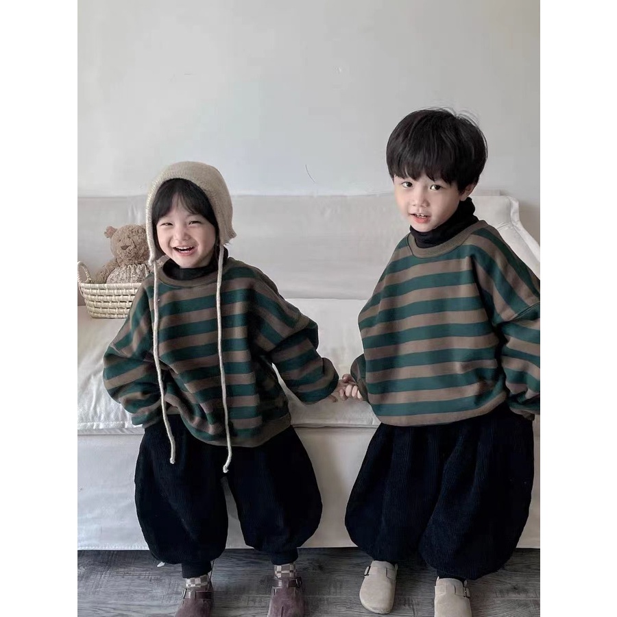 Áo Sweater Tay Dài Phong Cách Hàn Quốc Thời Trang Xuân Thu Mới Cho Bé Trai Và Gái