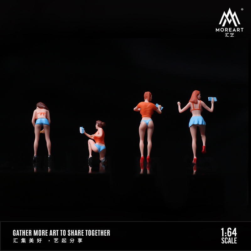 Moreart Bộ Mô Hình Cô Gái Rửa Xe Tỉ Lệ 1: 64