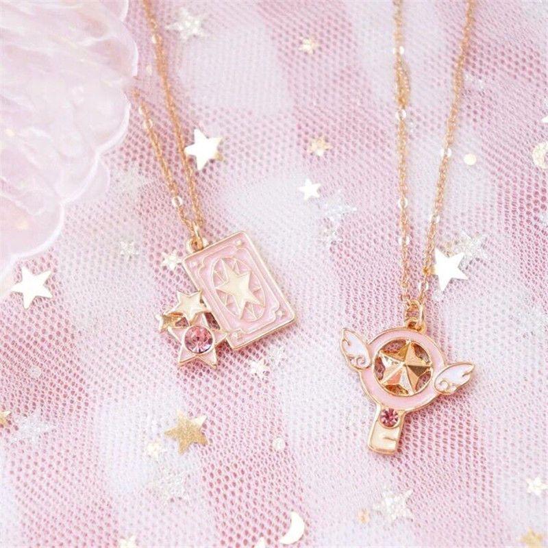 Ullo Dây Chuyền Mặt Thẻ Bài sakura Phong Cách Nhật Bản Xinh Xắn