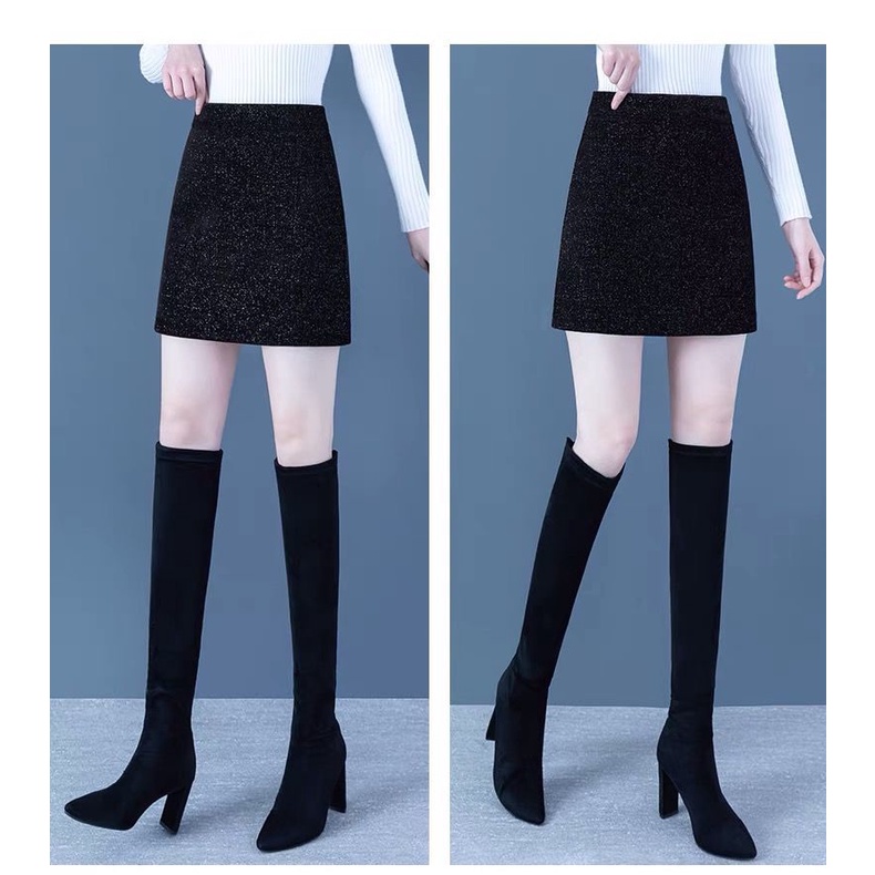 Chân Váy Lụa Lưng Cao Dáng Ngắn Thời Trang Cho Nữ