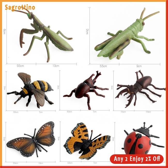 Sag Mô Hình Côn Trùng Bướm Sống Động Như Thật Cho Bé