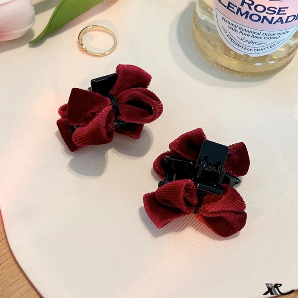 PVN61177 Kẹp Tóc Nơ Bằng Nhung Đen Thời Trang Thu Đông Dễ Thương Cho Nữ