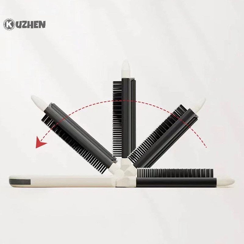 Kuzhen Lược Gấp Gọn Bằng Silicon Có Gương Hoạt Hình Dễ Thương Thư Giãn Đầu Cho Nữ Khi Đi Du Lịch