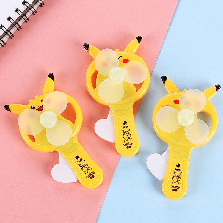 Quạt Cầm Tay mini In Hoạt Hình Pokemon Mon pikachu Dễ Thương