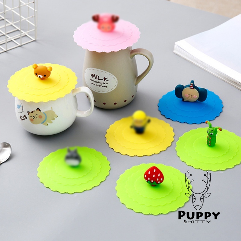Silicone Nắp Đậy Cốc Trà Bằng Silicon Chống Rò Rỉ Chống Bụi Đa Năng Tiện Dụng