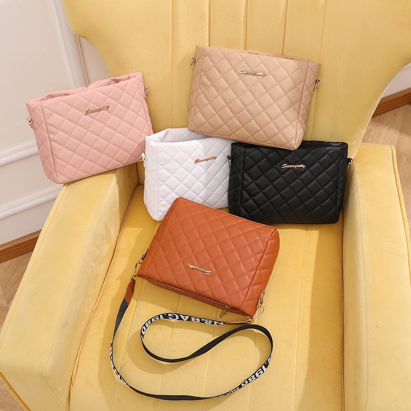 MOUSSON   Túi Xách Đeo Vai Hình Thoi Cỡ Lớn Phong Cách Hàn Quốc Cho Nữ