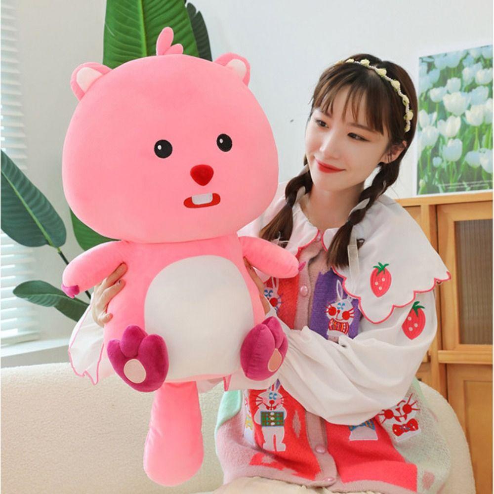 Mmluck loopy beaver Thú Nhồi Bông Màu Hồng Hoạt Hình Dễ Thương Dành Cho Trẻ Em