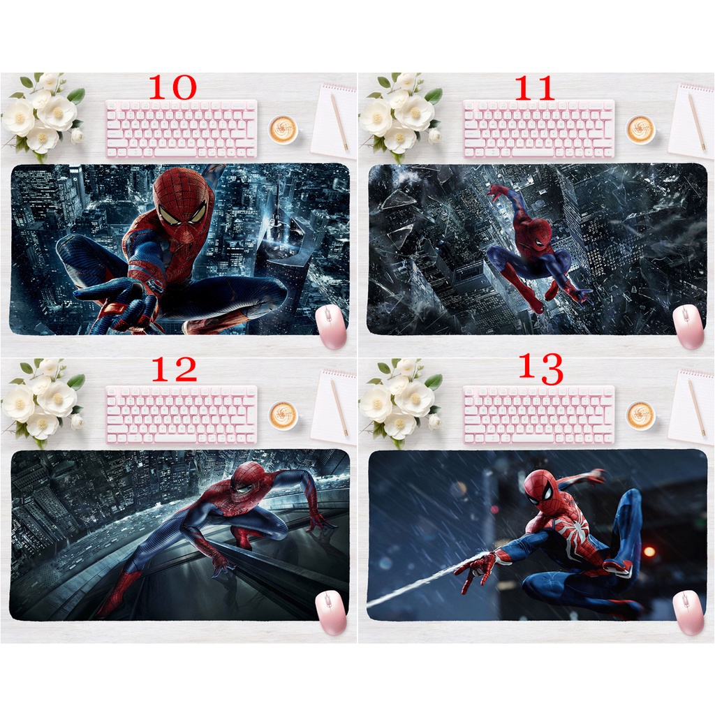 Tấm Lót Chuột Và Bàn Phím Chơi Game Dày Dặn In Họa Tiết spider man Độc Đáo Kích Thước 60x30cm Tiện Dụng Cho Văn Phòng