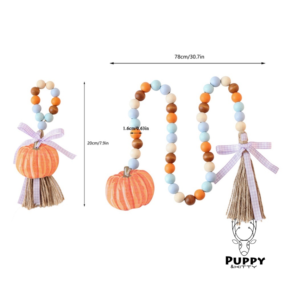 Rơi Vòng Hoa Chuỗi Hạt Gỗ Phối Tua Rua Treo Tường Trang Trí