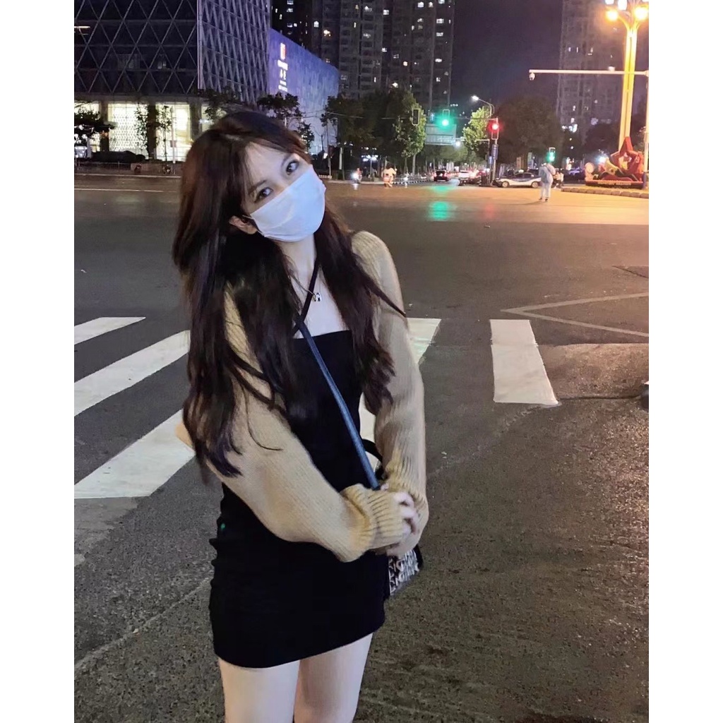 Áo cardigan Dệt Kim Hai Dây Dáng Ôm Phong Cách Hàn Quốc Thời Trang Mùa Thu 2023 Cho Nữ