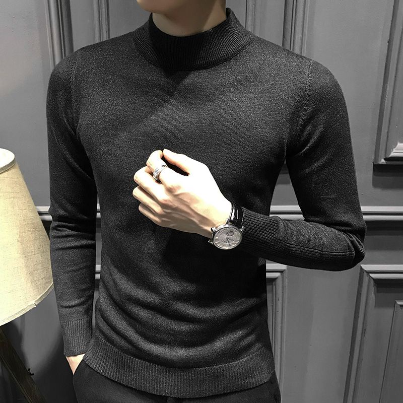 Áo sweater Tay Dài Cổ Lọ Màu Sắc Đơn Giản Cho Nam