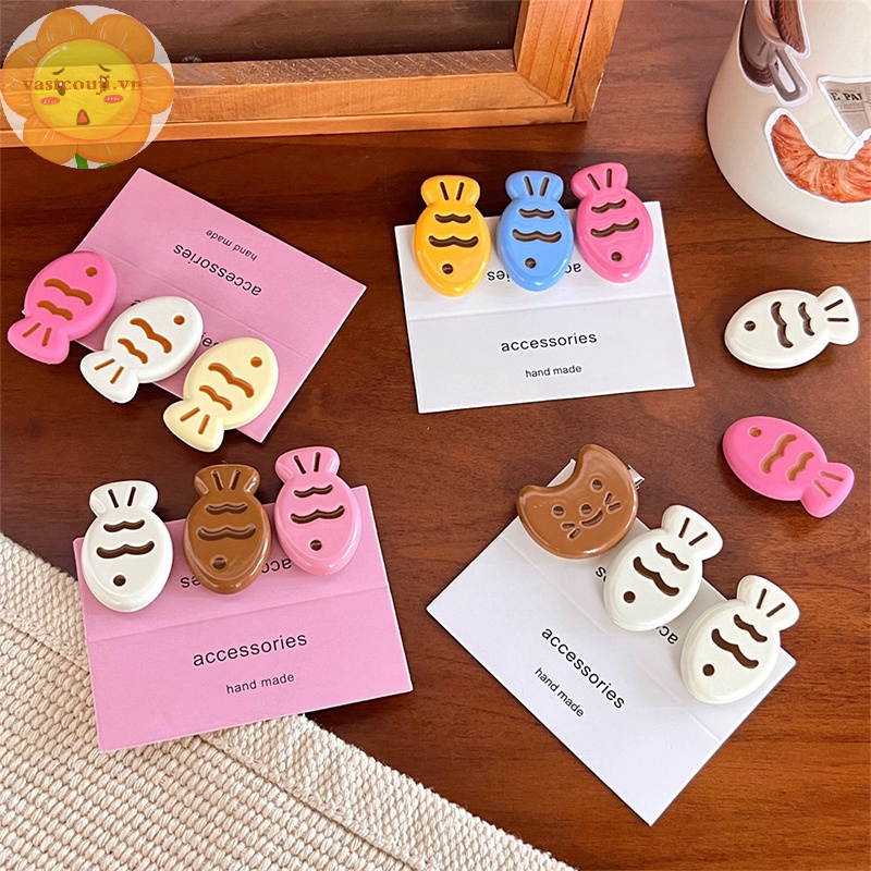 Set 1 / 3 Kẹp Tóc Hình Cá Hoạt Hình Dễ Thương Cho Bé Gái vn