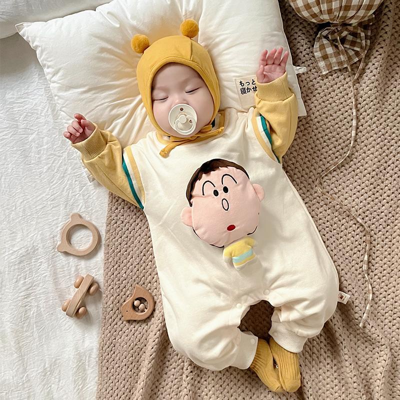 Bộ Áo Liền Quần Họa Tiết Hoạt Hình Dễ Thương Cho Bé