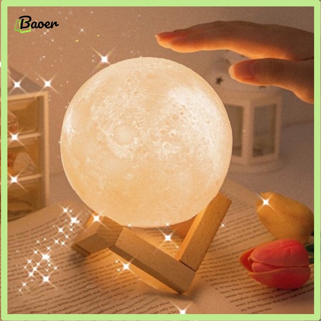 Đèn led Ngủ Để Bàn Hình Mặt Trăng Sáng Tạo 100% Chính Hãng Dùng Trang Trí Phòng Ngủ