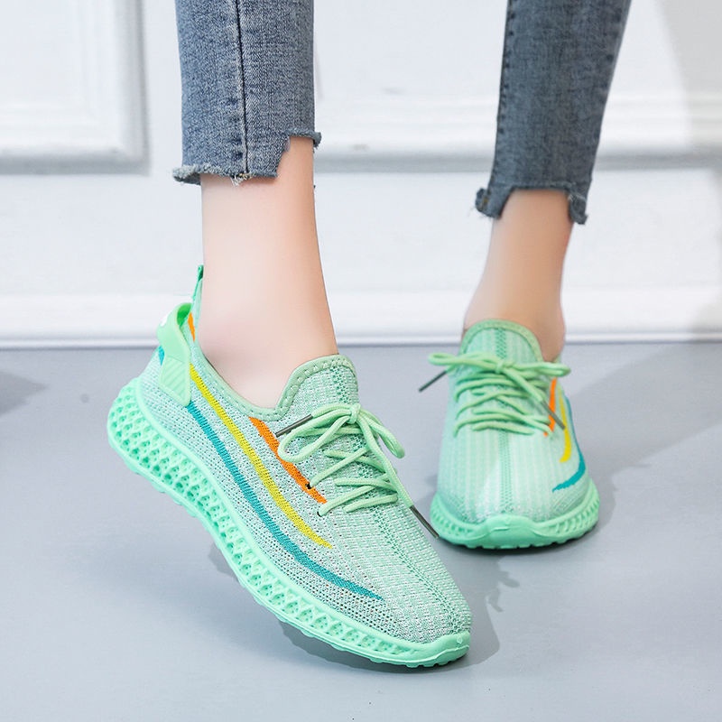 Mới Giày Thể Thao Phối Lưới Thoáng Khí Thời Trang Cho Nữ