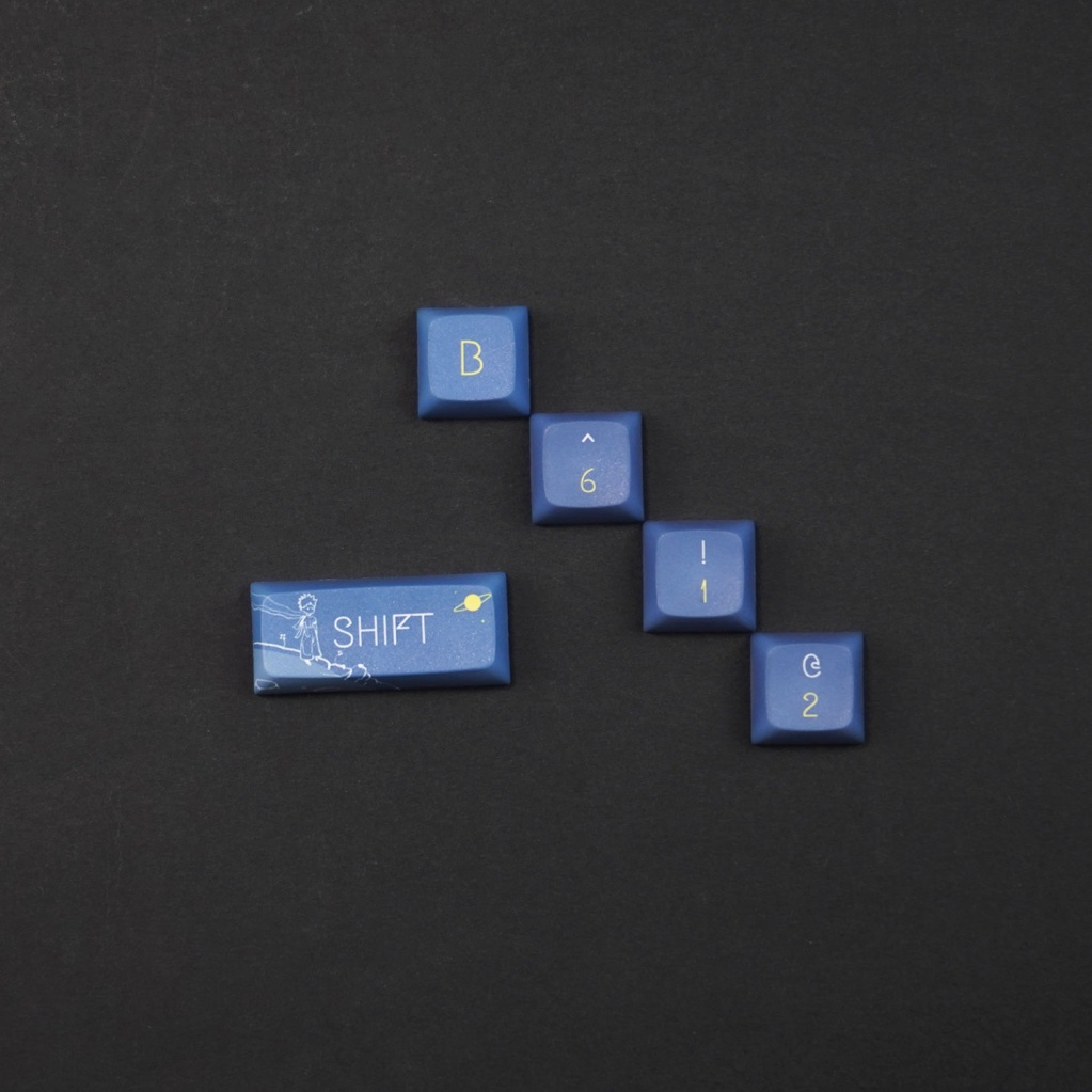 Keycap màu xanh Hoàng Tử Bé, keycaps128 phím, XDA cao 9.5mm, thăng hoa PBT, thích hợp cho bàn phím phím 87/68/84/104/108 ​