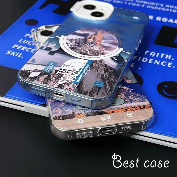 Ốp Điện Thoại acrylic Cứng In Hình Núi Tuyết Cho iphone 11 12 13 14 15 pro max