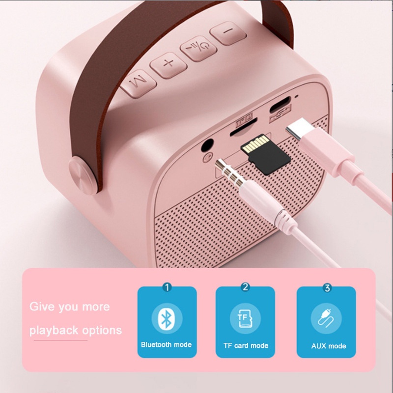 Karaoke Loa bluetooth Kèm mic Khuếch Đại Âm Thanh 3d cpkq