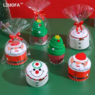 Ljmofa Khăn Lau Tay Mềm Mại Họa Tiết Cây Thông Giáng Sinh Dễ Thương Cho Bé