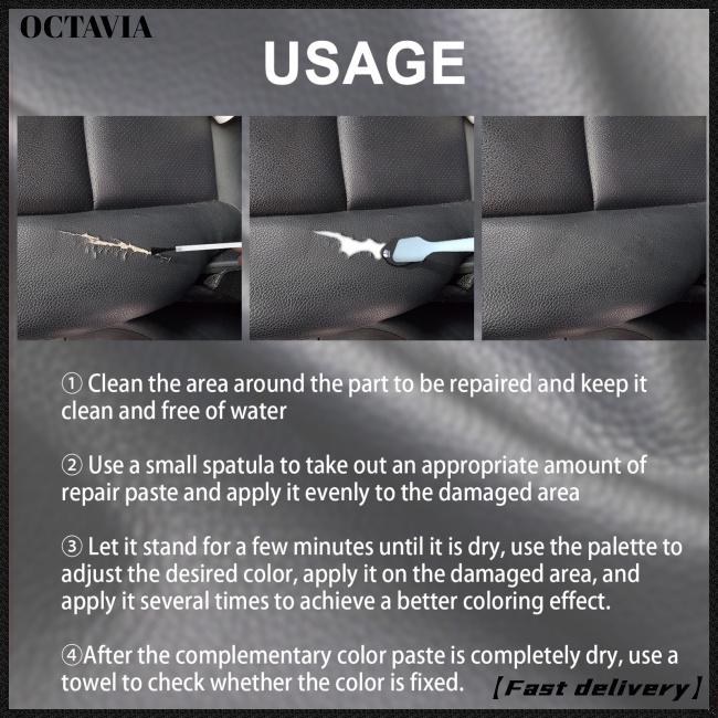 At rayhong Kem gel Sửa Chữa Vết Nứt Trên Ghế sofa / Xe Hơi / Nhà Ở Chất Liệu Da