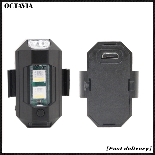 Đèn led Nhấp Nháy Cảnh Báo Gắn Đuôi Xe Mô Tô Có Thể Sạc Lại