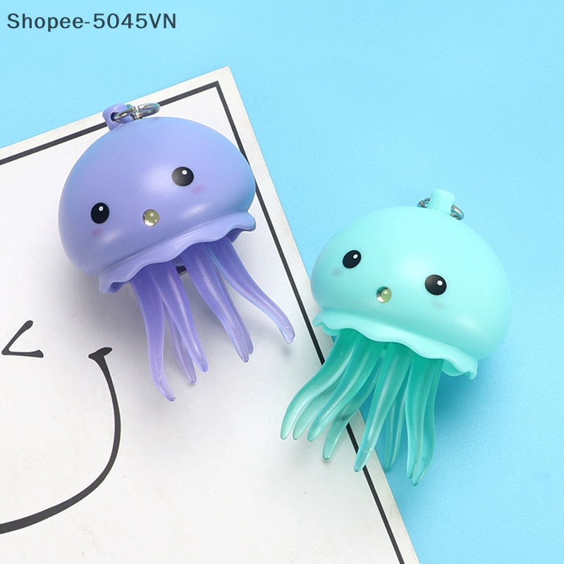 Móc Khóa Hình Bạch Tuộc Có Đèn led Nhiều Màu Sắc Dễ Thương Làm Quà Tặng Sinh Nhật Cho Bé