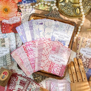 Set 50 giấy trang trí sổ lưu niệm phong cách vintage