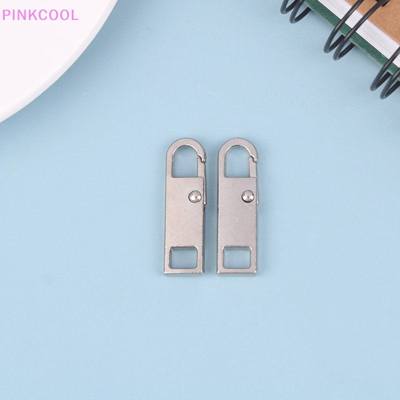 Pinkcool Set 2 Dây Khóa Kéo Kim Loại Gắn Túi Xách Giày Bốt Khóa Kéo Có Thể Tháo Rời