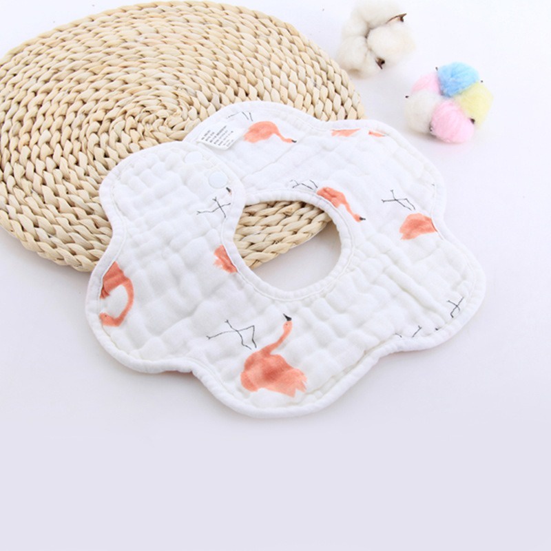 Khăn Lau Miệng Tròn 2 Mặt Xoay 360 Độ Và Được Làm Từ Vải Siêu Thấm Hút 8 Lớp