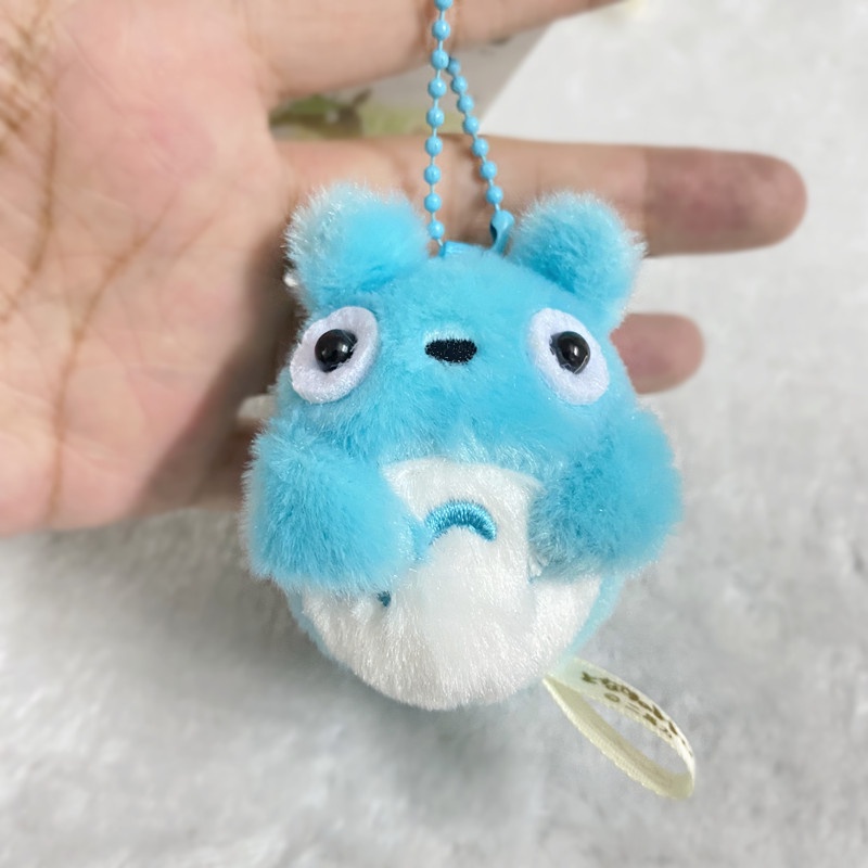 Totoro Búp Bê Nhồi Bông Nhỏ Màu Đen Bằng Sợi carbon Dùng Làm Móc Khóa / Túi Xách
