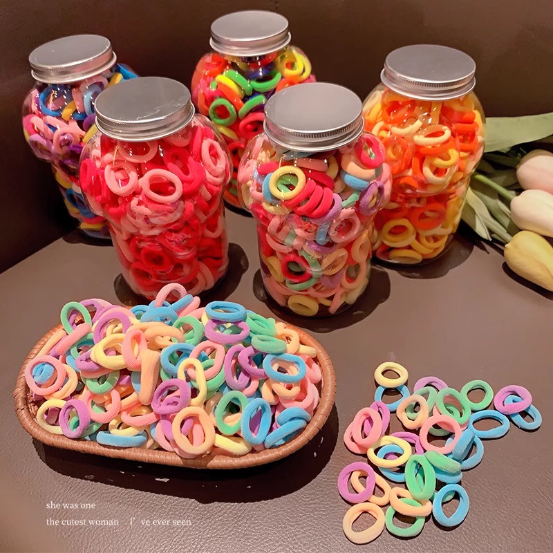 Set 200 Dây Buộc Tóc Thời Trang Hàn Quốc Cho Bé Gái