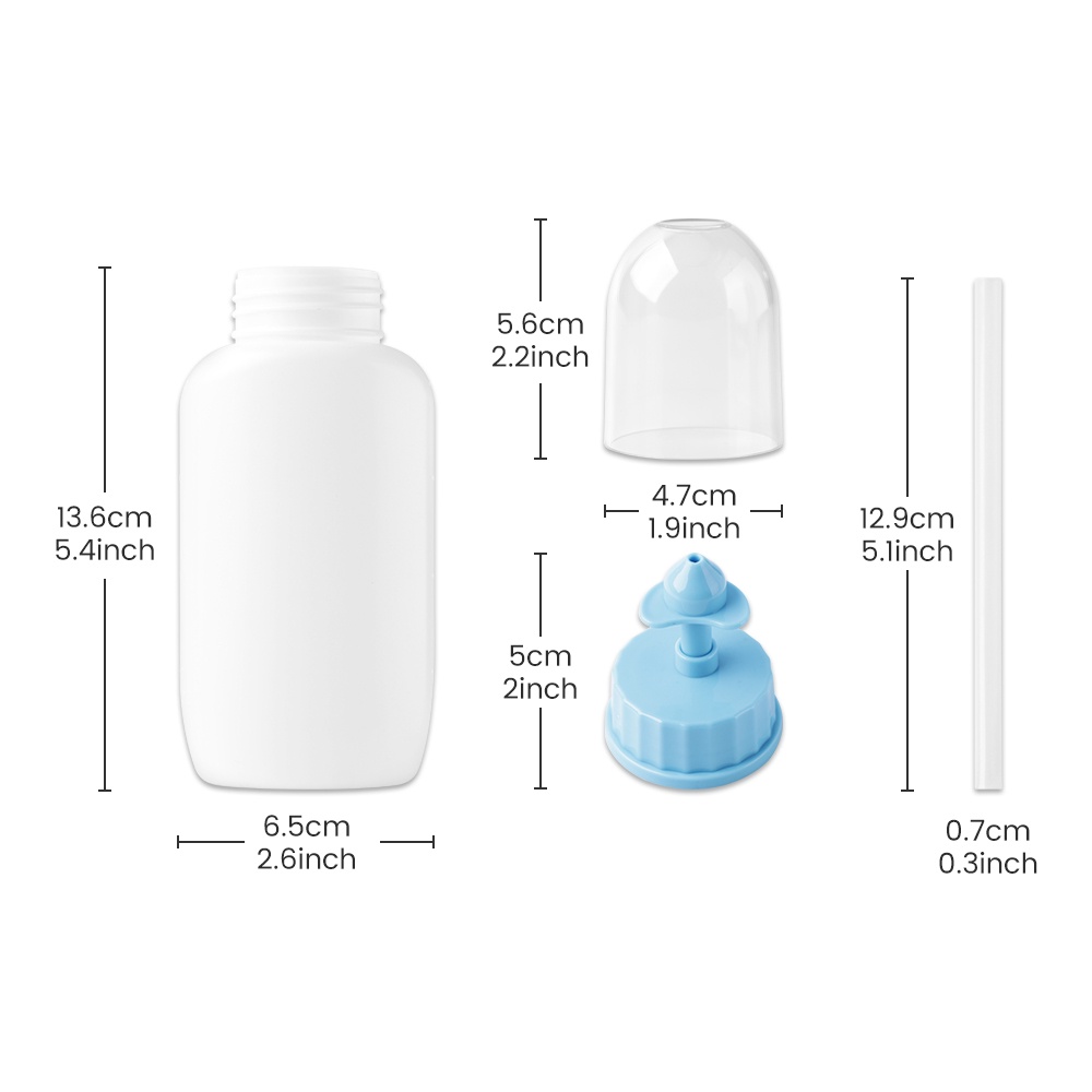 Bình Rửa Mũi 240ml 2.25g Có 10 Miếng Muối Vệ Sinh Mũi Cho Trẻ Em / Người Lớn
