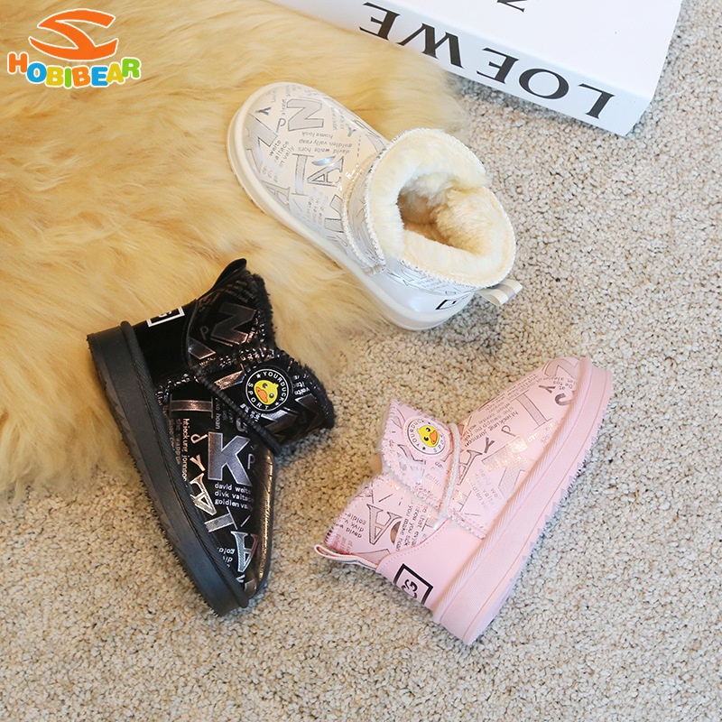 Giày Bốt cotton Cổ Cao Đế Mềm Dày Dặn Dành Cho Bé Trai Gái
