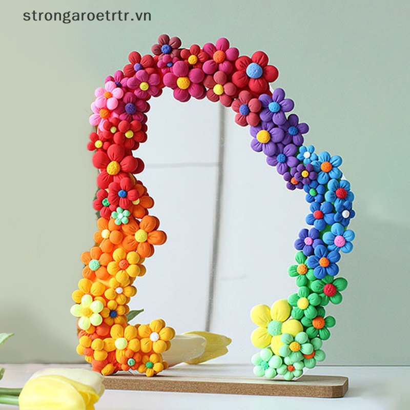 Gương Trang Điểm acrylic Không Khung Hình Đám Mây Kèm Giá Đỡ Để Bàn Trang Trí Nhà Cửa diy