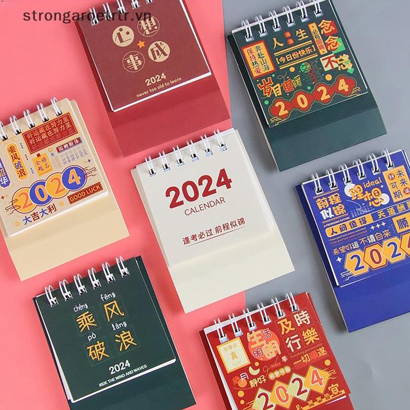 Lịch Để Bàn mini 2024 Dùng Trang Trí Văn Phòng / Trường Học