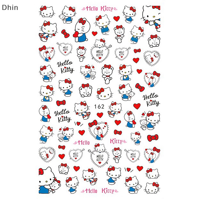 1 Tấm Nhãn Dán Móng Tay 3d Hình Động Vật Hoạt Hình Dễ Thương