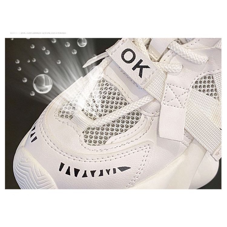 Giày Sneaker Đế Dày Phối Lưới Thoáng Khí Màu Sắc Thời Trang Cho Nữ