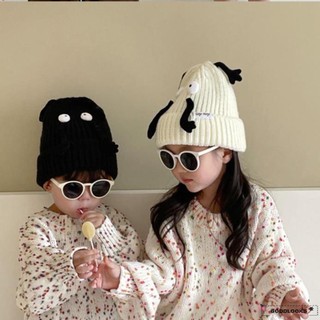 Mũ beanie dệt kim mềm mại giữ ấm mùa đông in họa tiết hoạt hình dễ thương cho bé