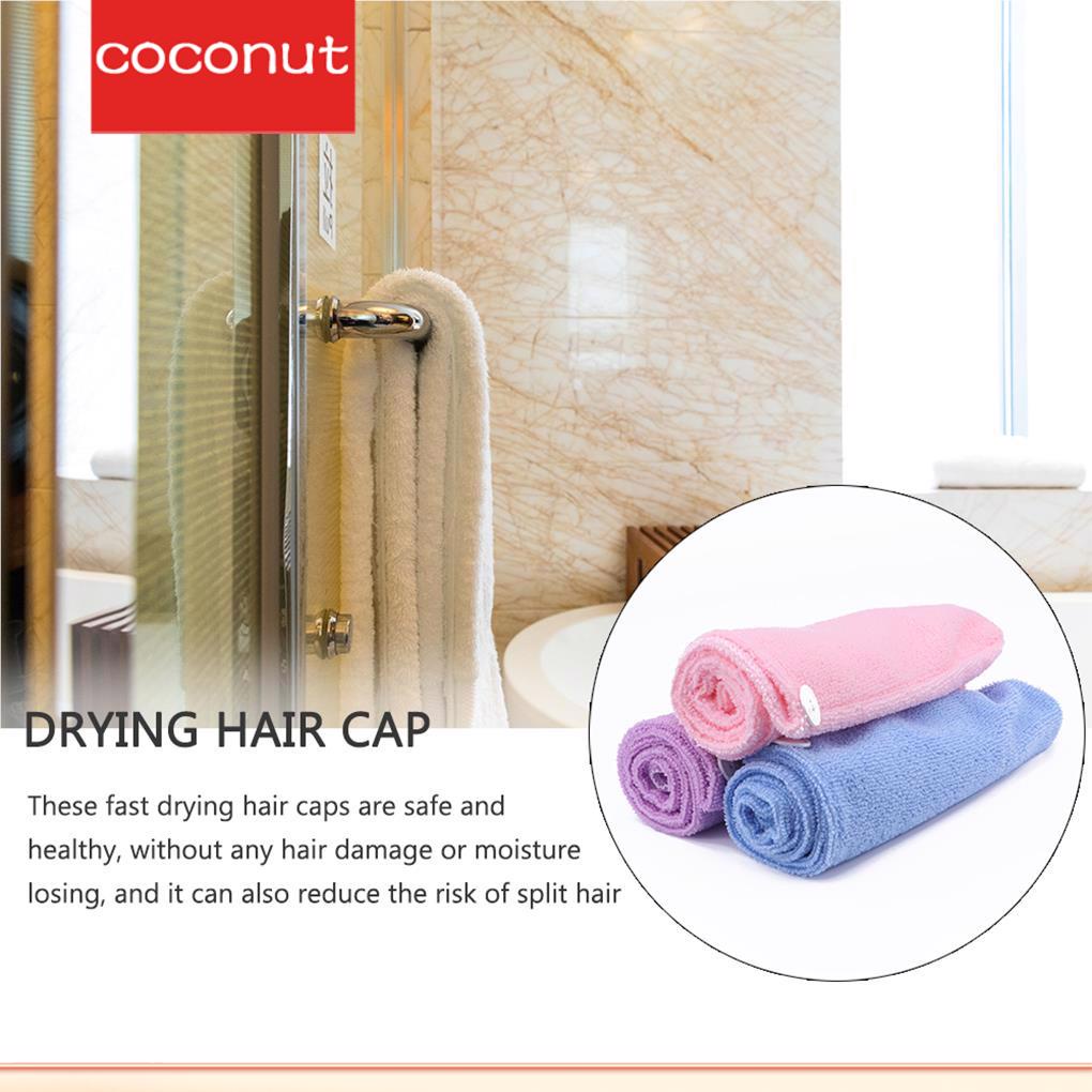 Mũ Trùm Đầu Bằng Sợi microfiber Giúp Làm Khô Tóc Nhanh Dùng Tại Nhà / Du Lịch