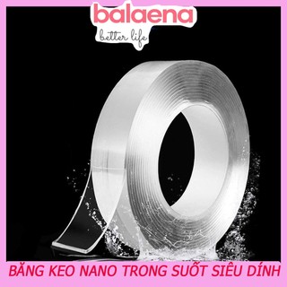 Băng keo NANO siêu dính 2 mặt trong suốt, đa năng tiện lợi dính cả thế giới