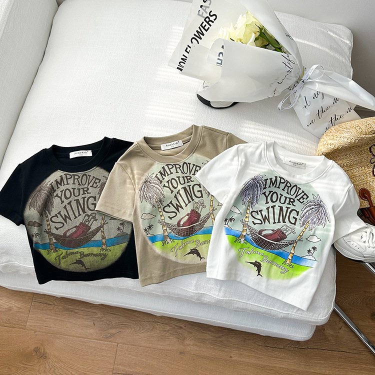 Áo phông croptop ambb bg