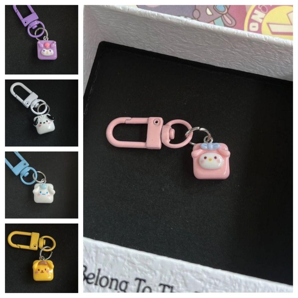 Mmluck cinnamoroll Móc Khóa resin Mặt Vuông Hình Khối Lập Phương pachacco purin kuromi anime kawaii my melody