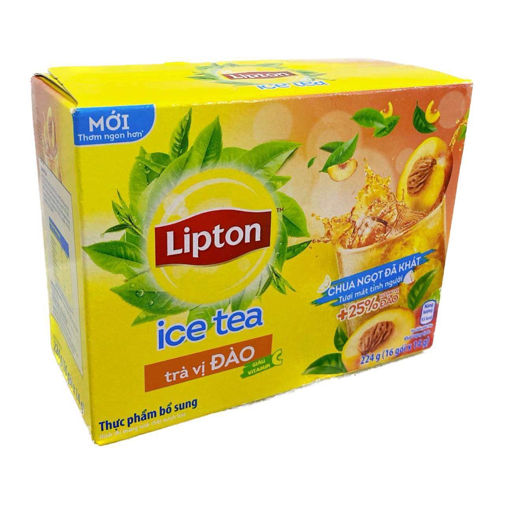 Combo 2 hộp trà hòa tan Lipton chanh mật ong đá .