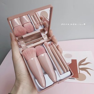 Bộ ba món cọ trang điểm phấn nền phấn mắt phấn phủ mini kèm cọ trang điểm